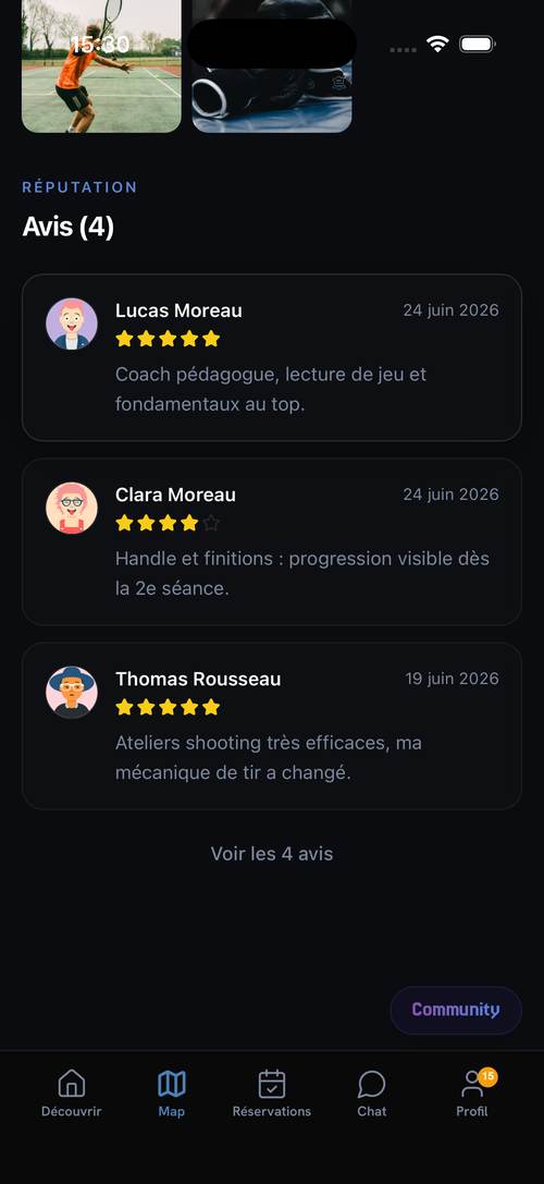 Avis vérifiés du coach, déposés après scan du QR code
